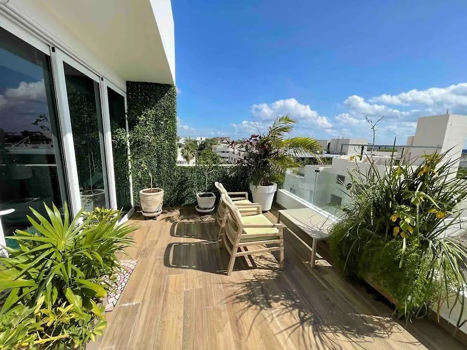 Best Penthouse On 5Av! Private Pool! Rooftop With Ocean View Playa del Carmen Apartament