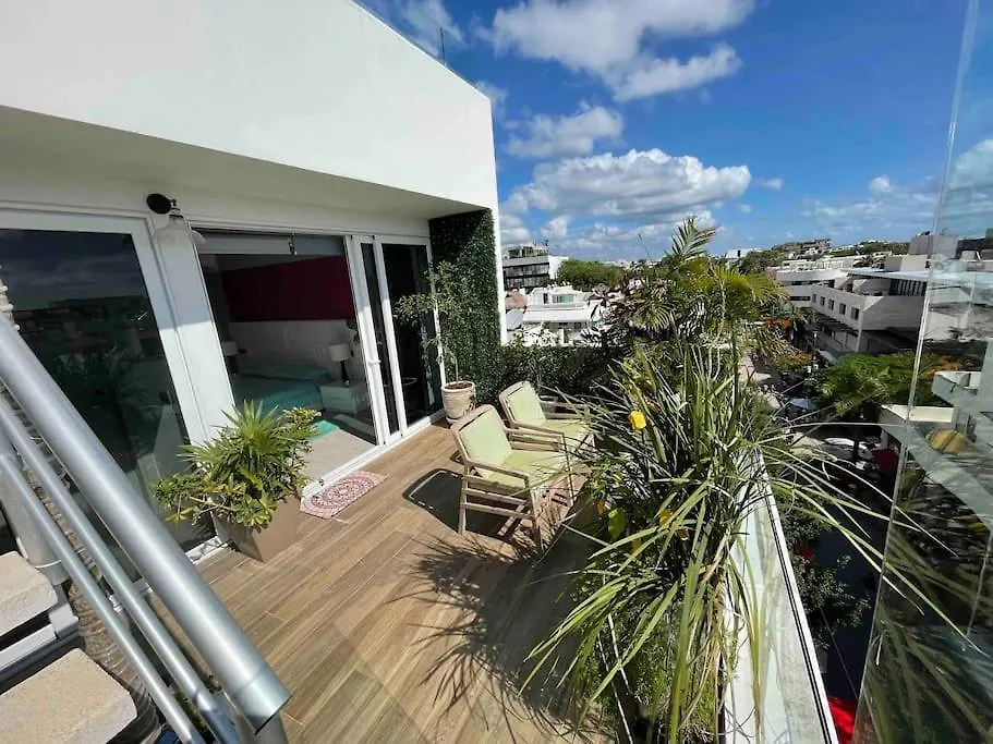 Best Penthouse On 5Av! Private Pool! Rooftop With Ocean View Playa del Carmen Apartament